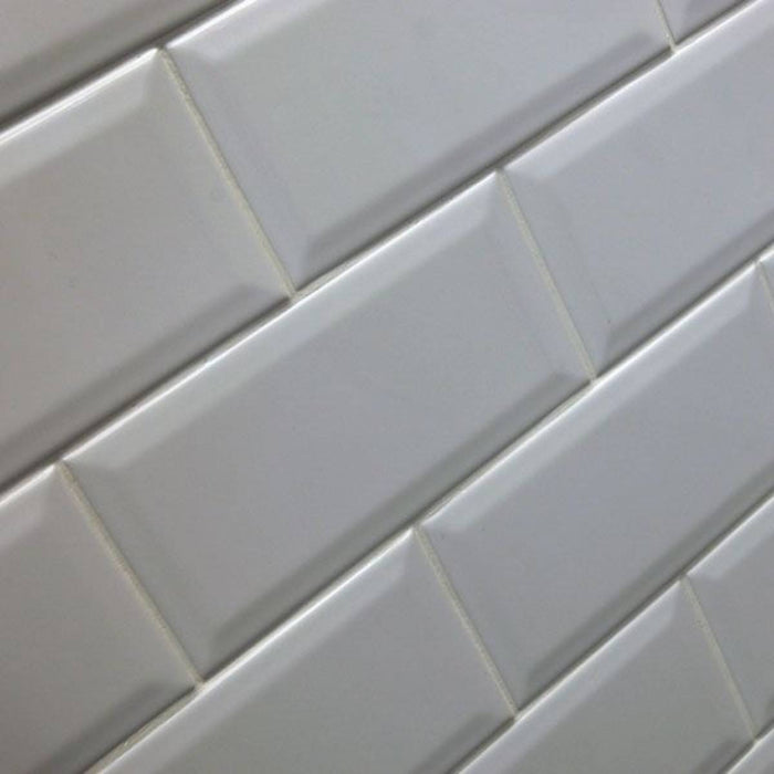 Metro Grey Biselado Brillo 10 x 20cm Ceramic Tile - 1sqm perbox
