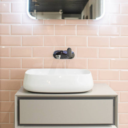 Metro Rosa Pink Biselado Brillo 10 x 20cm Ceramic Tile - 1sqm perbox