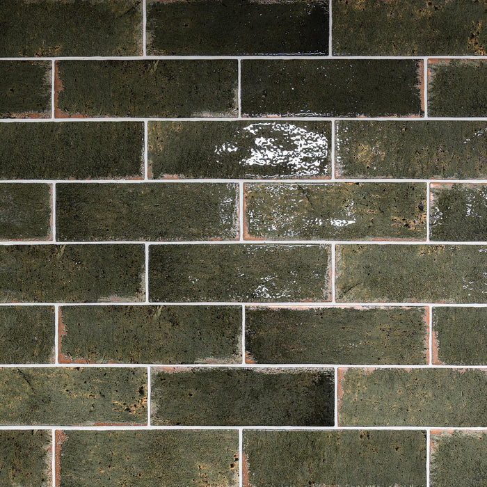 Musa Olivia 6.5 x 20cm Glazed Porcelain Brick Effect Tile - 0.36sqm perbox