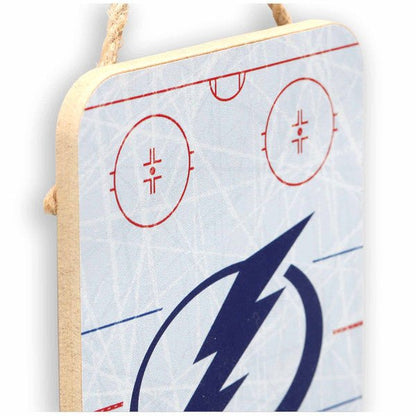 National Hockey League Tampa Bay Lightning Rink Hanging Wood Wall Decor - Wichita Home Outlet