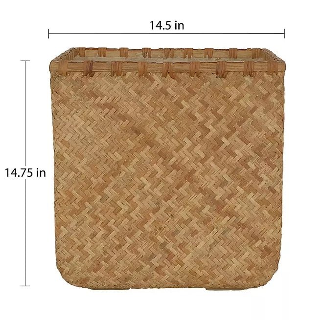 Natural Woven Square Planter - Wichita Home Outlet