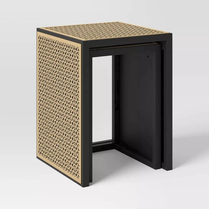 Nesting Accent Table - Black/Natural - Wichita Home Outlet