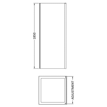 Nuie Rene 700mm Side Panel - Polished Chrome