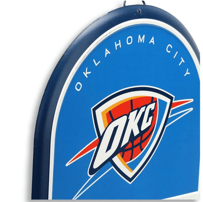 Oklahoma City Thunder Team Spirit Oval Metal Sign - Wichita Home Outlet