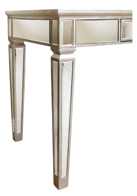 Omni Glamorous Glass 1 Drawer Mirrored Desk - Wichita Home Outlet