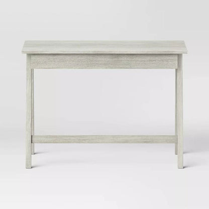 Paulo Wood Writing Desk with Drawer - Off White - Wichita Home Outlet