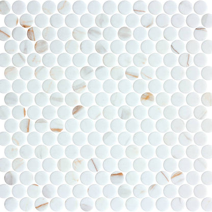 Penny Calacatta Gold Matte Non Slip 28.6 x 28.6cm Mosaic Sheet