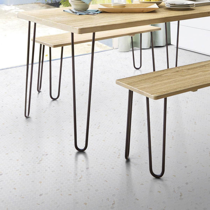 Penny Calacatta Gold Matte Non Slip 28.6 x 28.6cm Mosaic Sheet