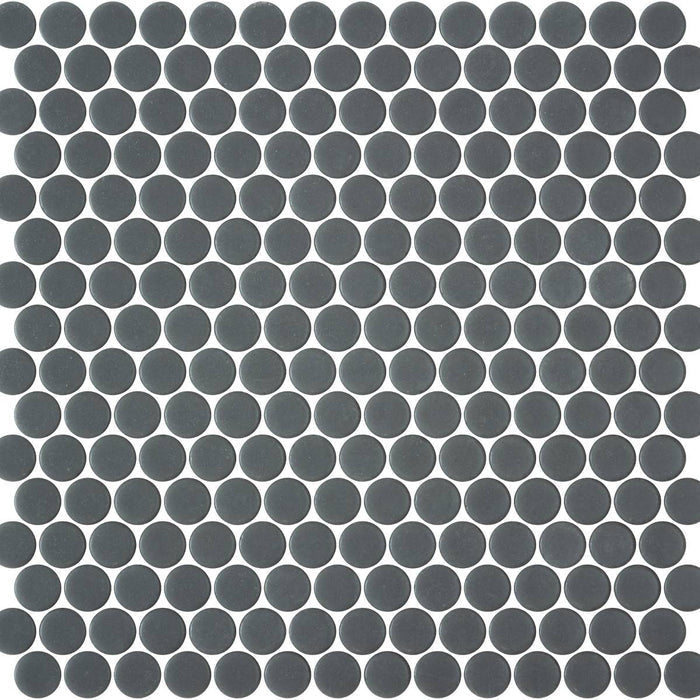 Penny Dark Grey Shiny 28.6 x 28.6cm Mosaic Sheet