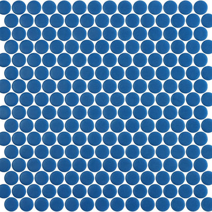 Penny Natureglass Deep Blue Matte Non Slip 28.6 x 28.6cm Mosaic Sheet