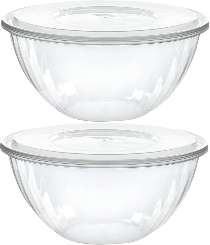 Plastic Bowls with Lids 48 oz Containers with Lids, 4 Pack - Wichita Home Outlet