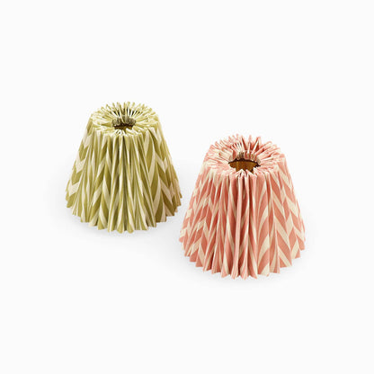 Pleated Marbled Lampshade - Apple