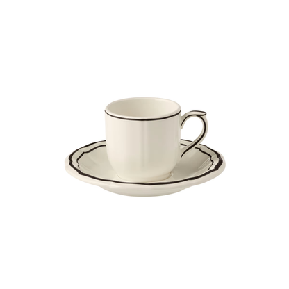 PRE- ORDER - Espresso Cup & Saucer 5.5" 2.9oz - S/2