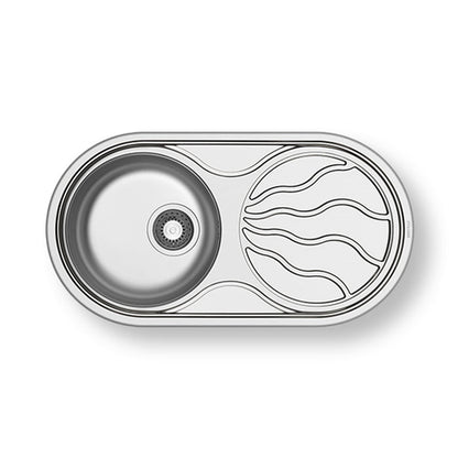Pyramis SR Twig 850 x 450mm 1 Bowl 1 Taphole Sink