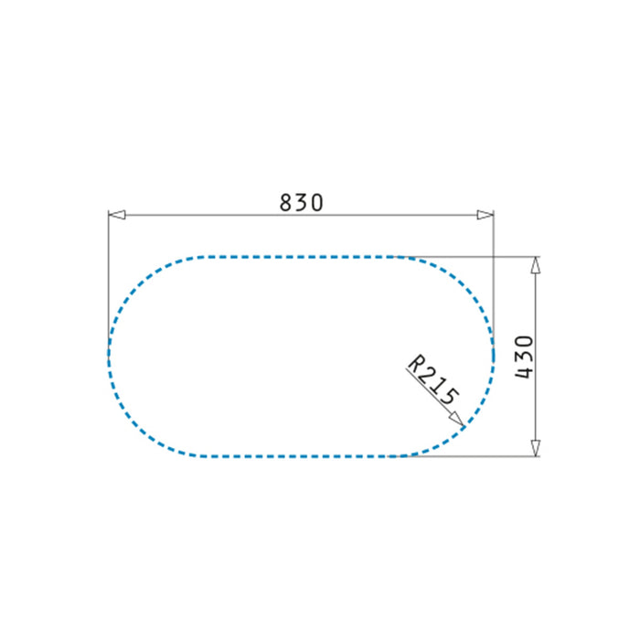 Pyramis SR Twig 850 x 450mm 1 Bowl 1 Taphole Sink