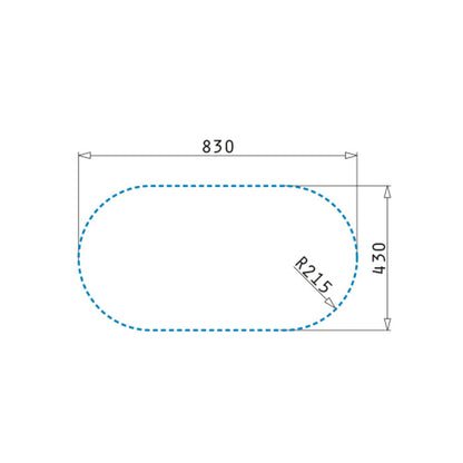 Pyramis SR Twig 850 x 450mm 1 Bowl 1 Taphole Sink