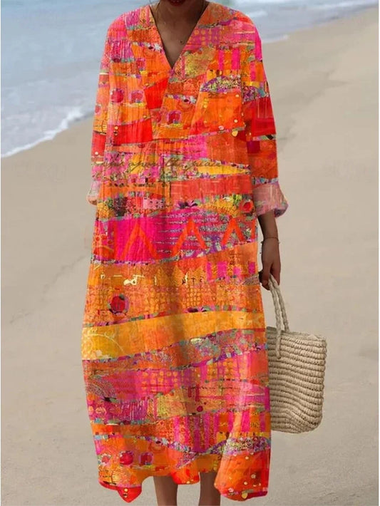 Saffron - Abstract Printed Dress