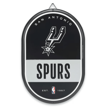 San Antonio Spurs Team Spirit Oval Metal Sign - Wichita Home Outlet