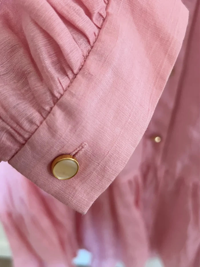 Sandro Sandro Buttoned Mini Flared-klänning NWOT