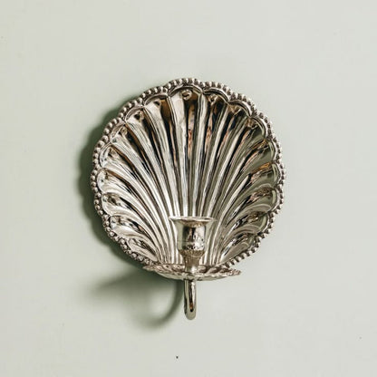 Scallop Shell Sconce Single - Chrome