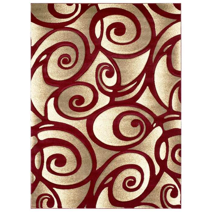 Sculpture 241 Area Rug - 10' x 13' - Red - Wichita Home Outlet