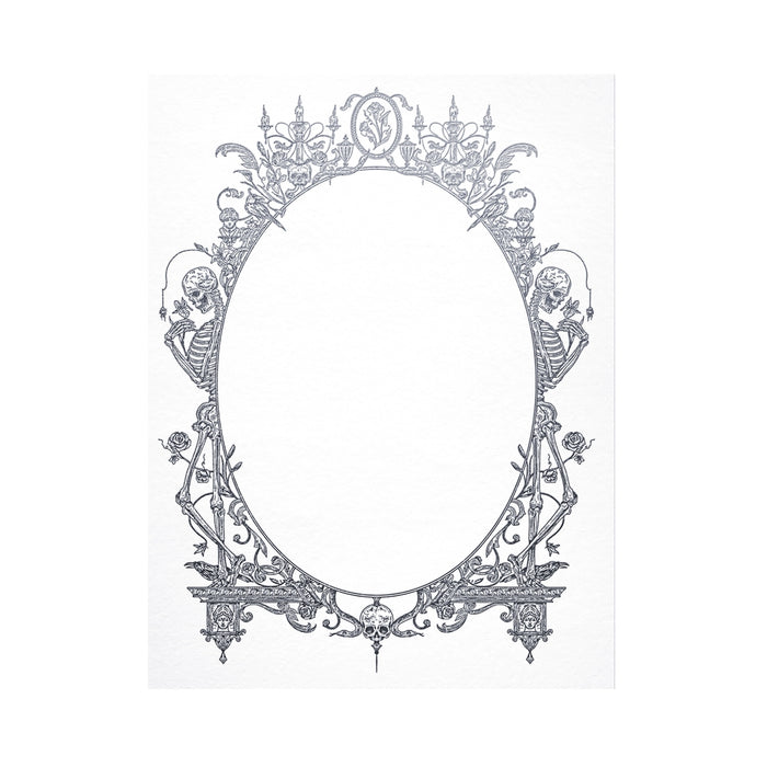 Silver Victorian Greeting Card