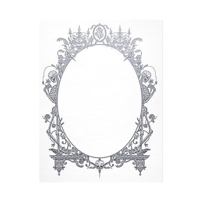 Silver Victorian Greeting Card
