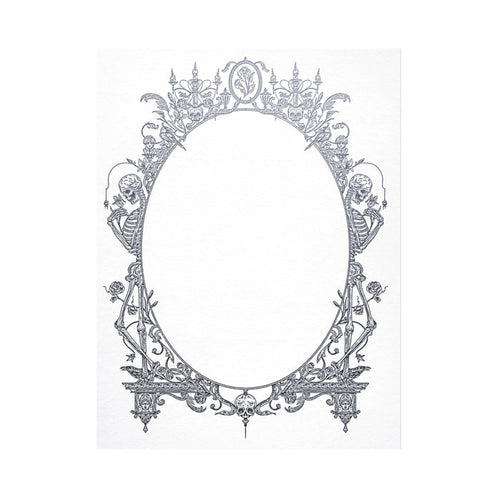 Silver Victorian Greeting Card