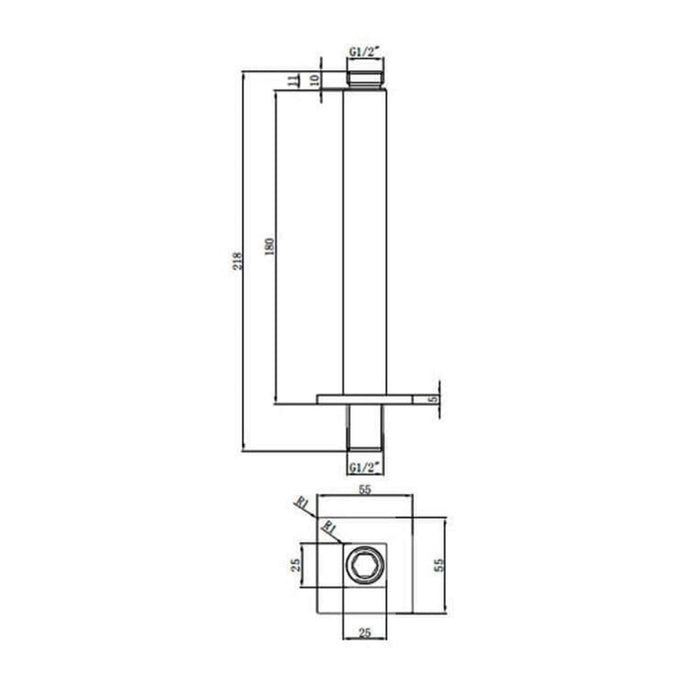 Square Ceiling Mounted Arm