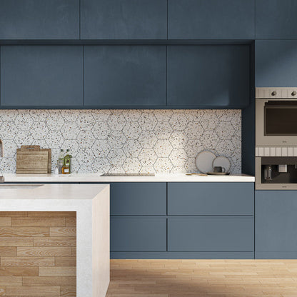 Tempo Mix Matt 20 x 24cm Hexagaon Porcelain Tile - 0.92 sqm perbox