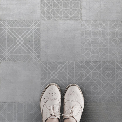 Trazos White Matt Glazed 20 x 20cm Porcelain Wall & Floor Tile - 1sqm perbox