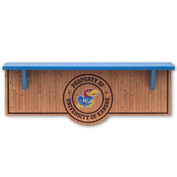 University of Kansas Property of KU Wood Wall Shelf - Wichita Home Outlet
