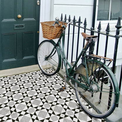 Victorian Albert 20 x 20cm Matt Porcelain Pattern Floor Tile - 0.6sqm perbox