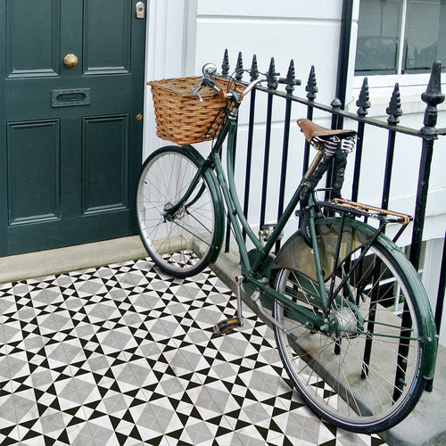 Victorian Albert 20 x 20cm Matt Porcelain Pattern Floor Tile - 0.6sqm perbox