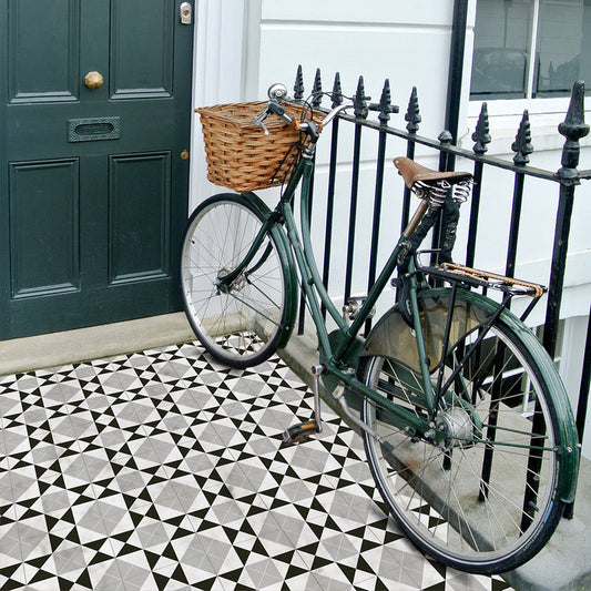 Victorian Albert 20 x 20cm Matt Porcelain Pattern Floor Tile - 0.6sqm perbox