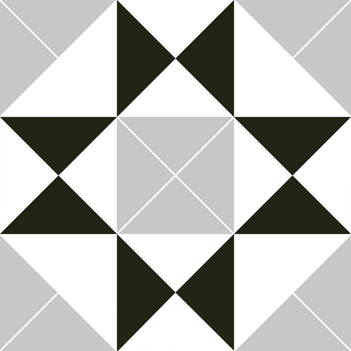 Victorian Albert 20 x 20cm Matt Porcelain Pattern Floor Tile - 0.6sqm perbox