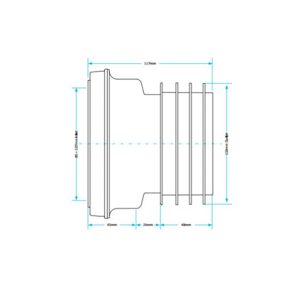 Viva Straight WC Pan Connector