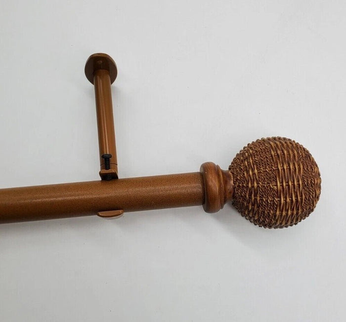 Woven Ball Adjustable Curtain Rod - Two Sizes - Wichita Home Outlet