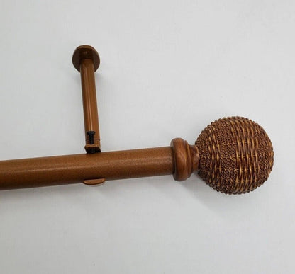 Woven Ball Adjustable Curtain Rod - Two Sizes - Wichita Home Outlet
